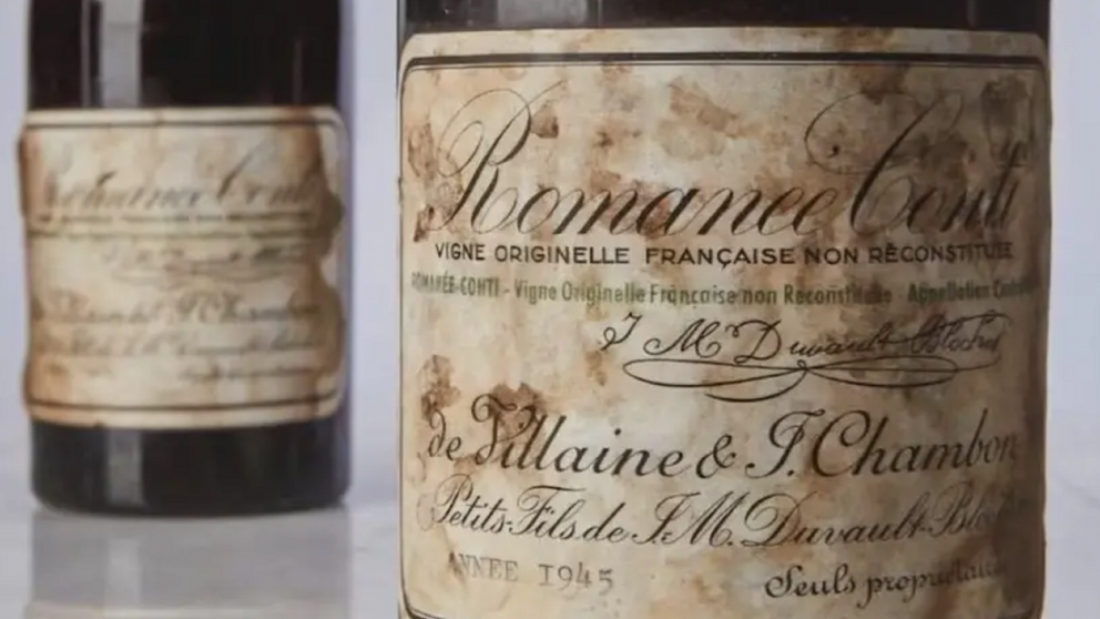 La botella de vino es un ejemplar de 1945