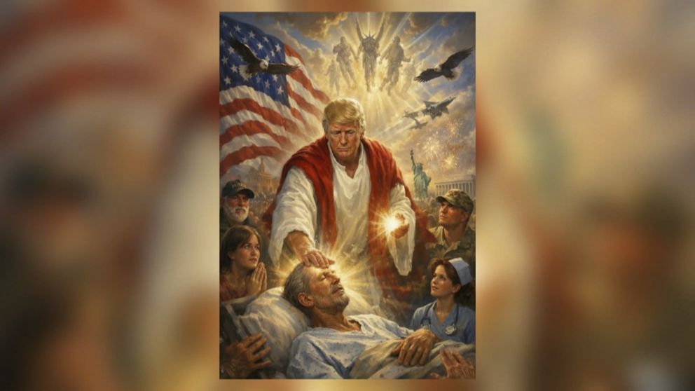 Imagen generada con inteligencia artificial difundida y luego eliminada por Donald Trump en su red social Truth Social.