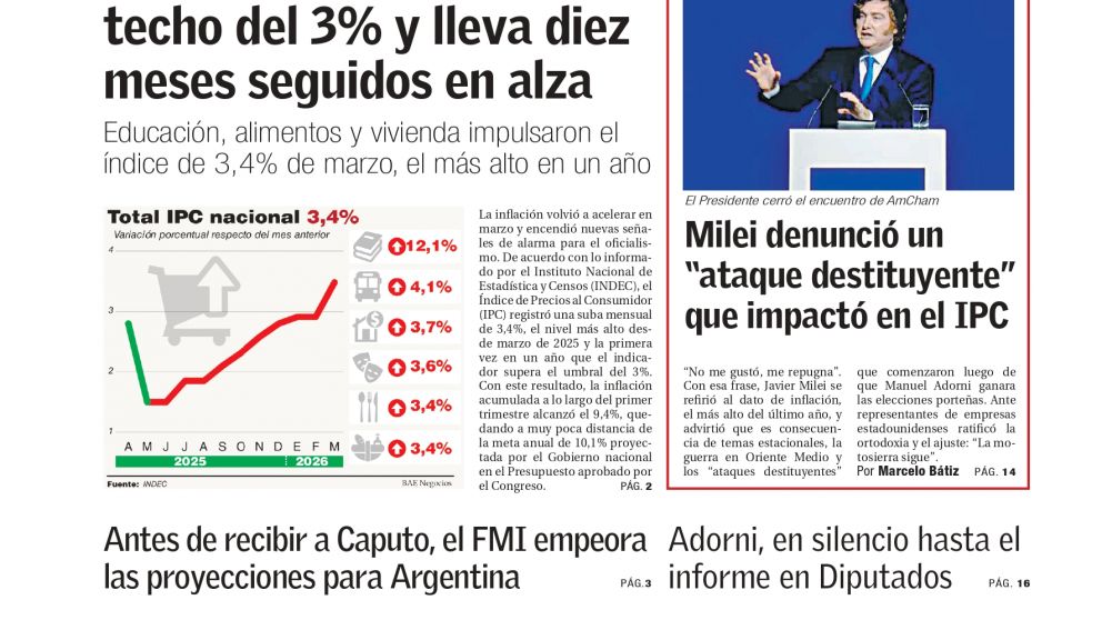 La tapa de BAE Negocios