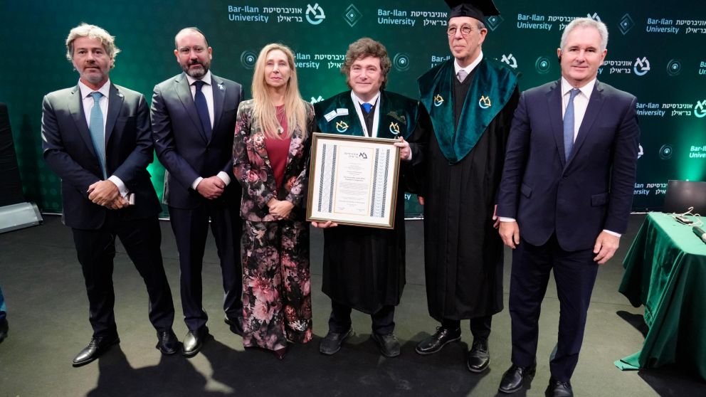 El Presidente Javier Milei recibió el Doctorado Honoris Causa por parte de la Universidad Bar-Ilan