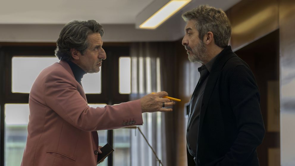 Ricardo Darín y Diego Peretti protagonizan Lo dejamos acá. (Créditod: Netflix)