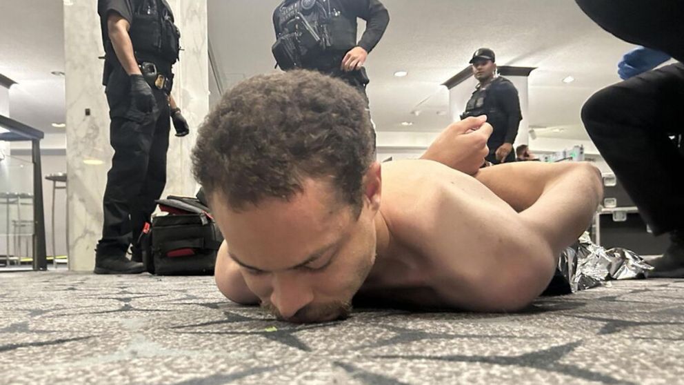 Operativo de seguridad tras el ataque armado en el hotel Washington Hilton durante la cena anual en Washington.