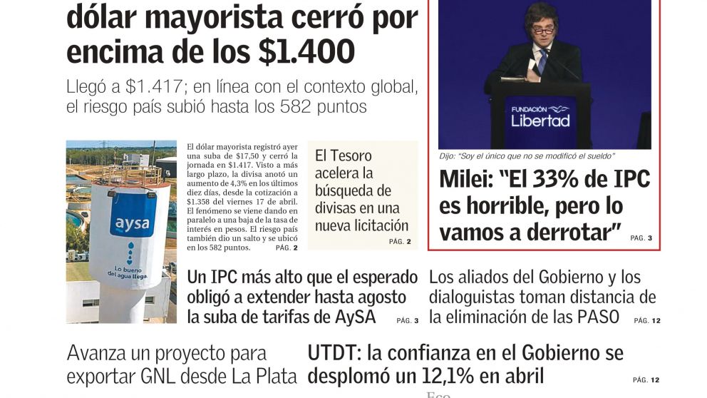 Milei defendi� su gesti�n en la Fundaci�n Libertad, mientras que la industria que se cae a pique: los temas del d�a en BAE Negocios