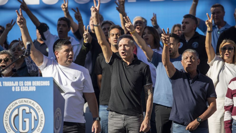 La CGT concretó hoy su marcha por el Día del Trabajador en la Plaza de Mayo