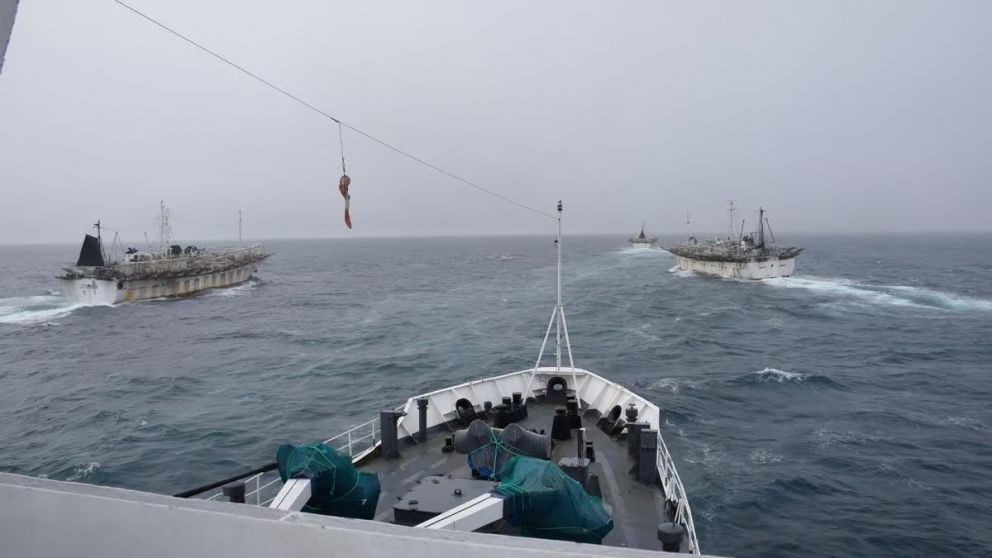 Mientras los buques extranjeros quedaron al abrigo de la Zona Económica Exclusiva Argentina, la flota local se desplazó hacia áreas seguras o puertos del litoral marítimo