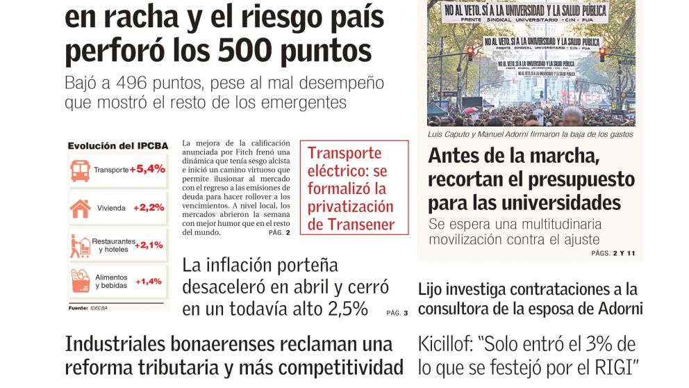 Los bonos contin�an en racha y se desaceler� la inflaci�n en CABA: los temas del d�a en BAE Negocios