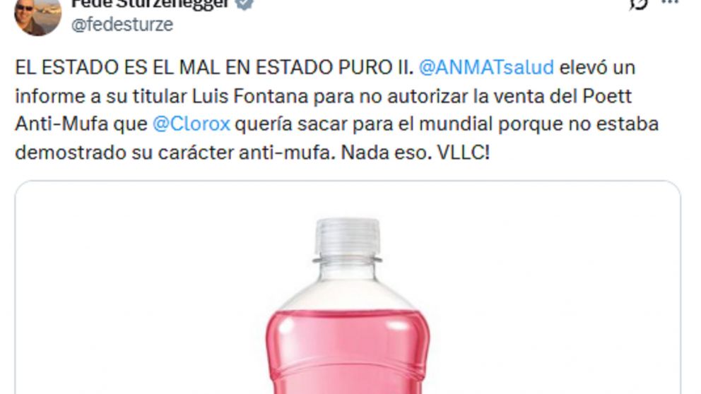 Pol�mica por un desodorante "anti mufa" para el Mundial: ANMAT cuestion� su veracidad y reaccion� Sturzenegger