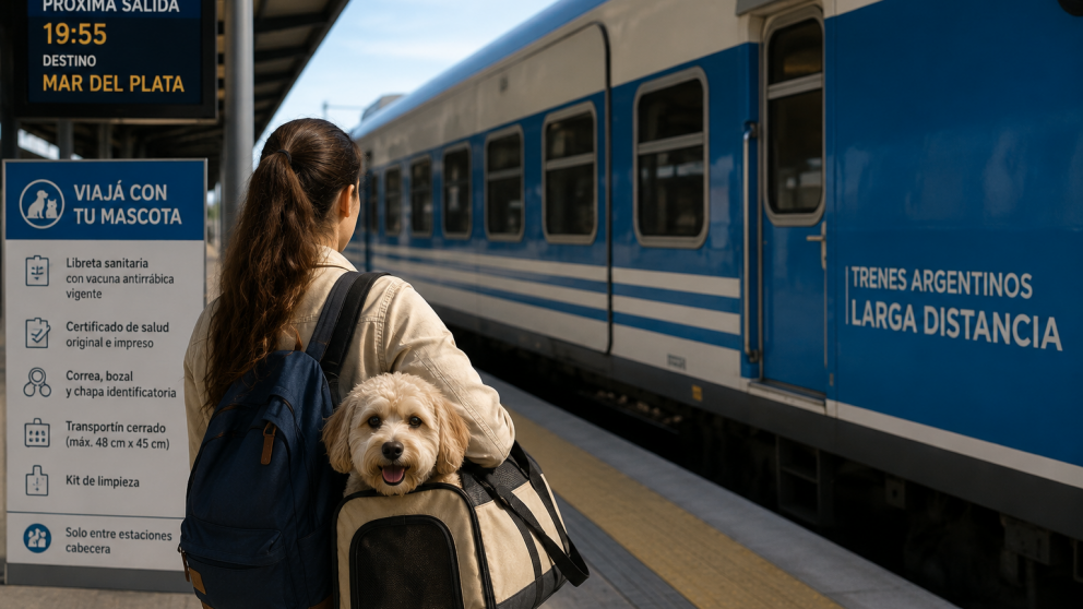 Ya se puede viajar con mascotas en trenes de larga distancia: c�mo sacar los pasajes 