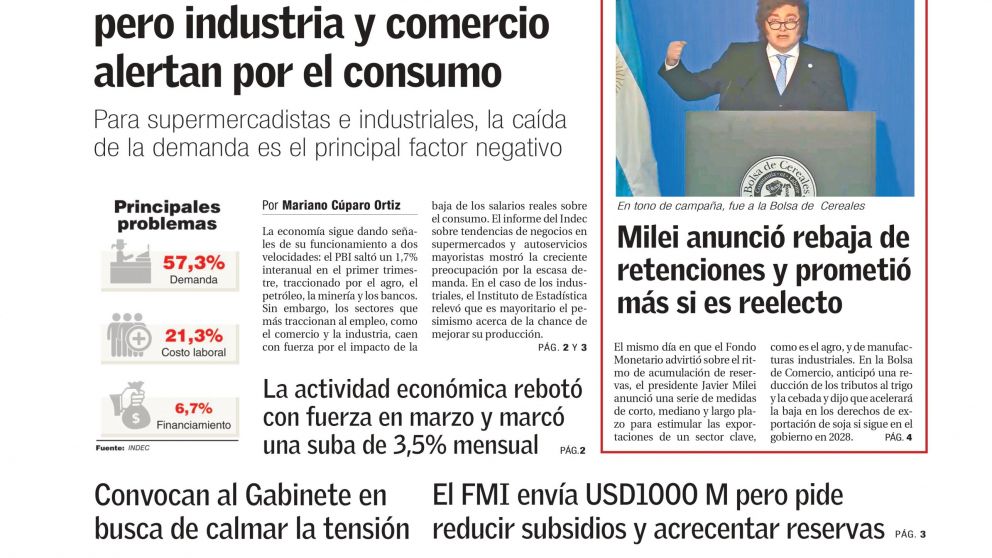 Nuevo desembolso del FMI y un alivio para el agro: los temas del d�a en BAE Negocios