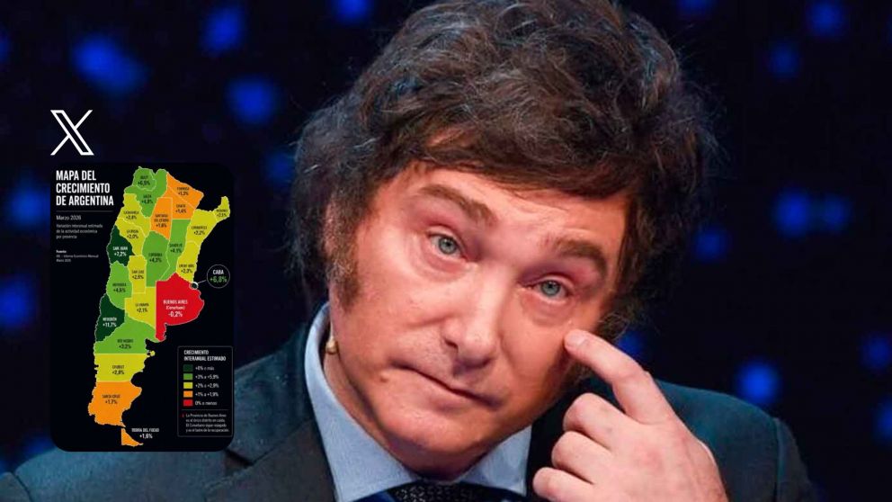El mapa que comparti� Javier Milei omiti� a Tucum�n y deform� varias provincias argentinas