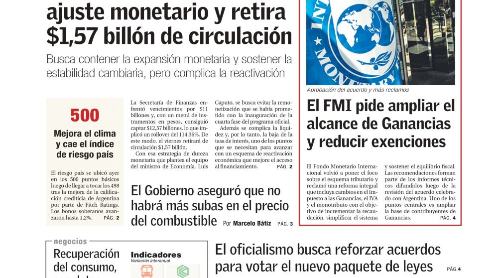 Más condiciones del FMI y el Tesoro acentúa el ajuste monetario: los temas del día en BAE Negocios