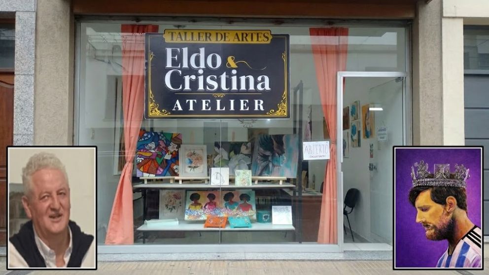 Es jubilado, pinta cuadros para subsistir y  le hicieron "el cuento del t�o" con una obra de Lionel Messi
