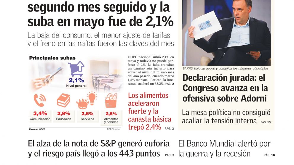 Las cripto de Adorni, inflación de mayo y comienzo del Mundial 2026: los temas del día en BAE Negocios